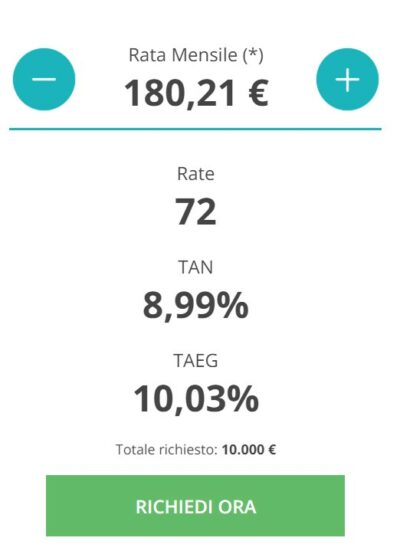 simulazione prestito 10000 euro